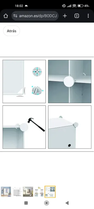 Armario modular color blanco