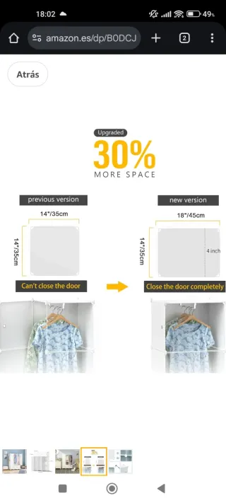 Armario modular color blanco