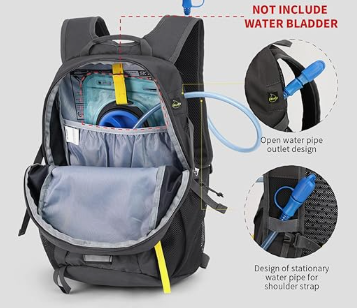 Mochila SKYSPEAR senderismo gris y amarilla 20L