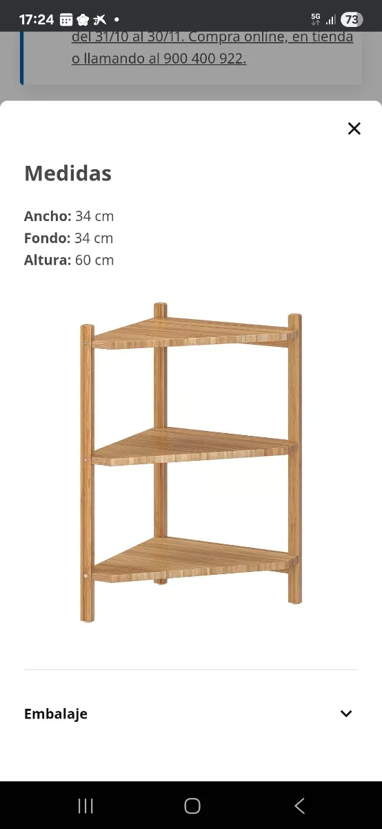 4 Scaffali in Bambù Ikea