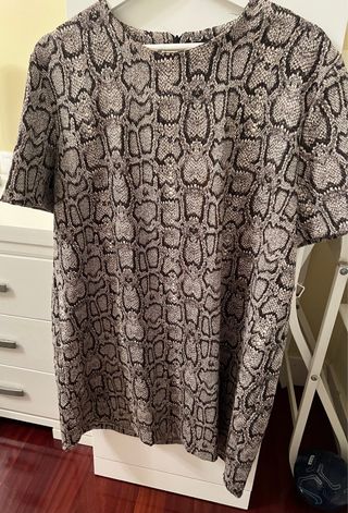 Vestido Zara Animal Print Talla XL