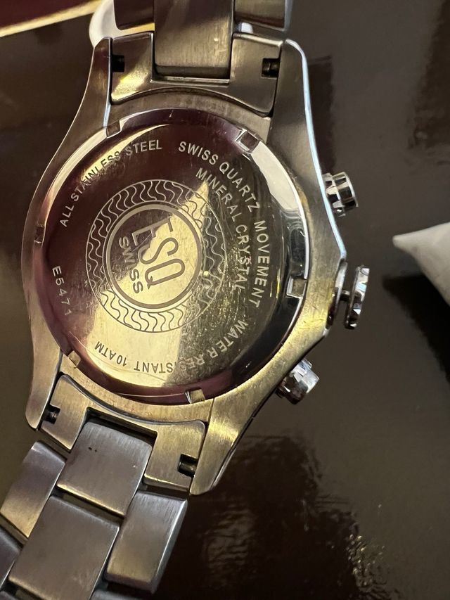 Reloj ESQ Swiss Cronógrafo Plata Negro