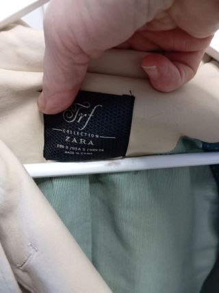 Gabardina Zara Beige Talla S
