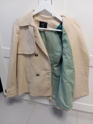 Gabardina Zara Beige Talla S