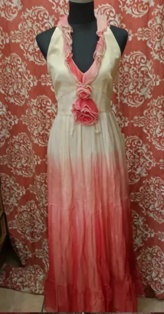 Vestido Futura T42 Rosa y Blanco