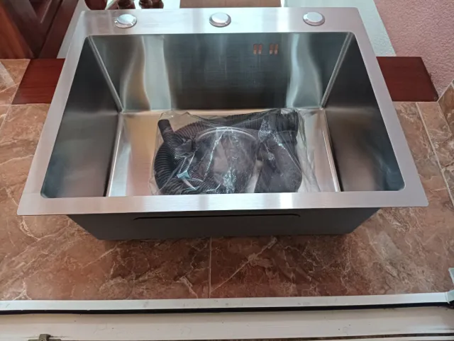 FREGADERO INOX 304 GRANDE 55X45CM NUEVO A 59 EUR