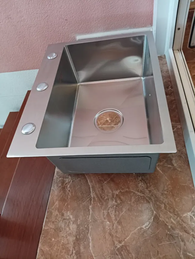 FREGADERO INOX 304 GRANDE 55X45CM NUEVO A 59 EUR