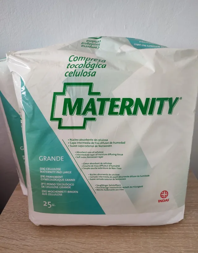 Compresas Tocológicas Maternity INDAS