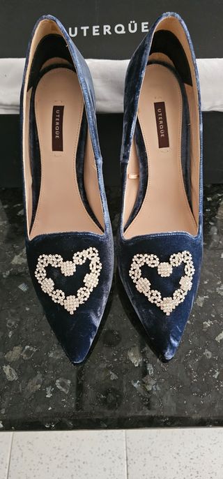 Zapatos UTERQUE Talla 41 Fiesta Corazón Strass