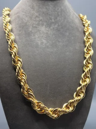 Collar dorado | Cordón rizado 60cm