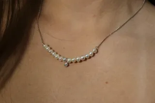 Collar Plata 925 con Perlas y Circonita