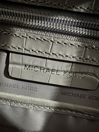 Bolso Michael Kors Piel Cocodrilo Gris