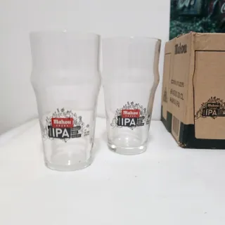 6 Vasos Altos Cerveza Mahou IPA Caja