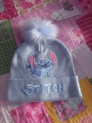 2 Gorro infantil Disney: Stitch azul y Minnie rosa
