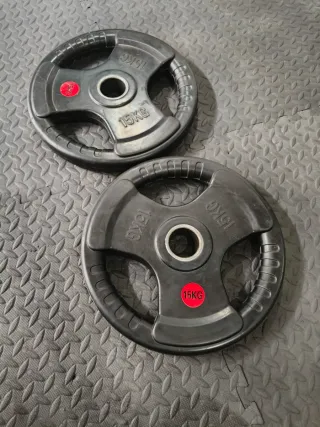 DISCOS OLIMPICOS GOMA (15KG)!