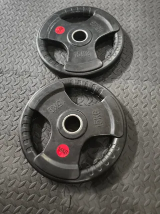 DISCOS OLIMPICOS GOMA (15KG)!