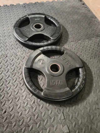 DISCOS OLIMPICOS GOMA (15KG)!