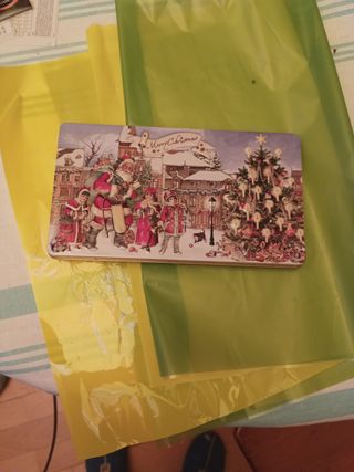 Caja Metálica Decorada Navidad Santa Claus