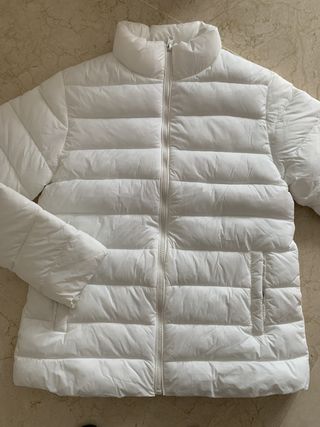 Anorak acolchado blanco Mango Talla S