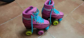 Patines Soy Luna Talla 32/33 Rosas y protecciones