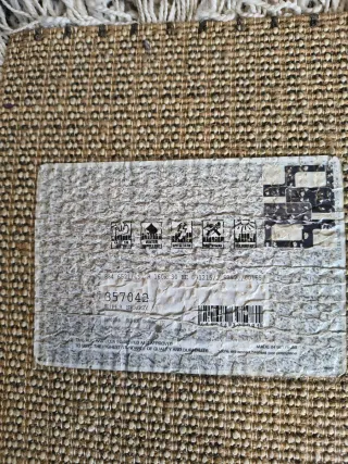 Tappeto Shaggy Lungo Pelo Beige e Nero