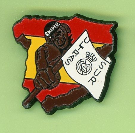 PIN FUTBOL ULTRAS SUR ULTRASUR REAL MADRID 90 ́S