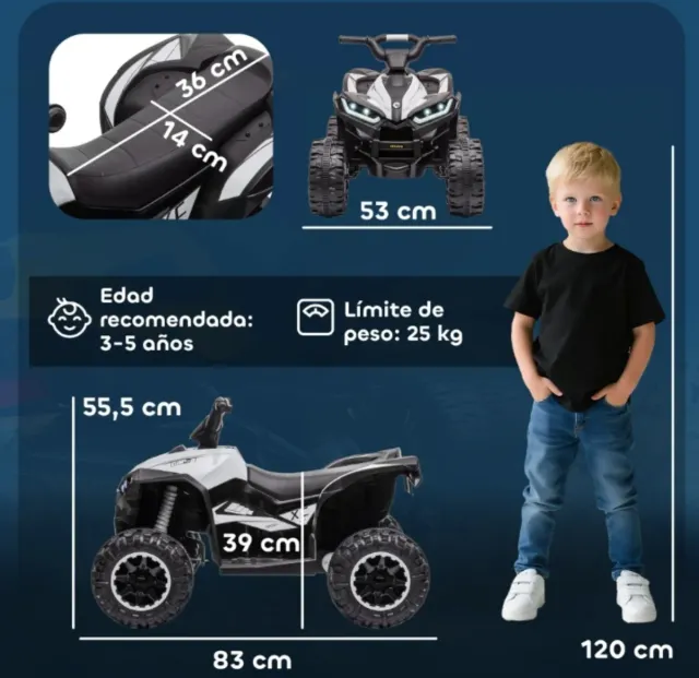 Quad eléctrico infantil