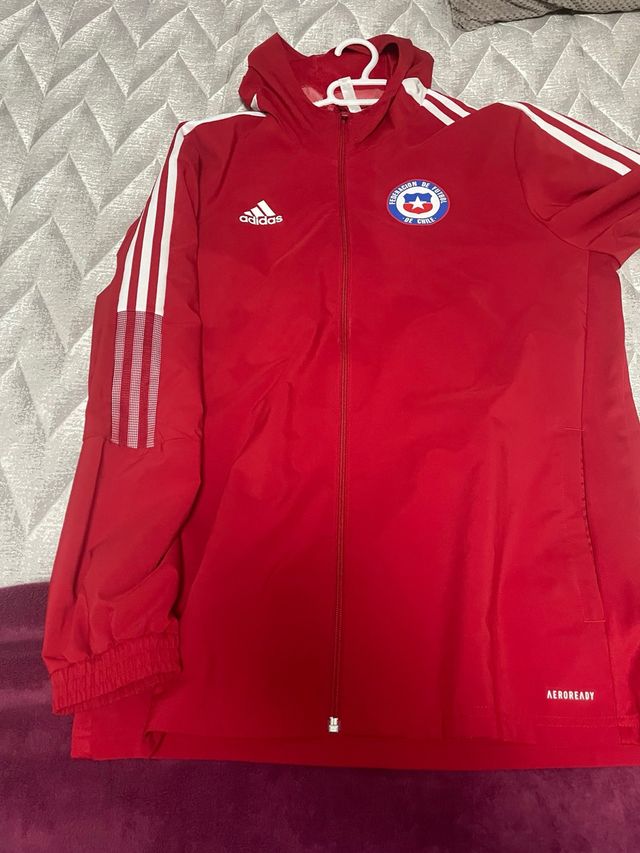 Cortavientos Selección Chilena Adidas Rojo