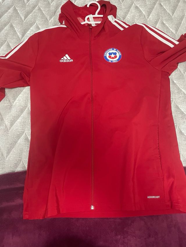 Cortavientos Selección Chilena Adidas Rojo