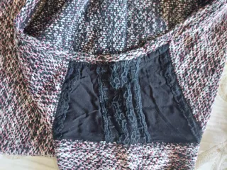 Jersey jaspeado negro y rosa