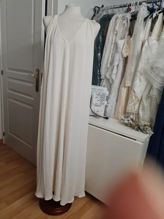 Vestido largo blanco talla única