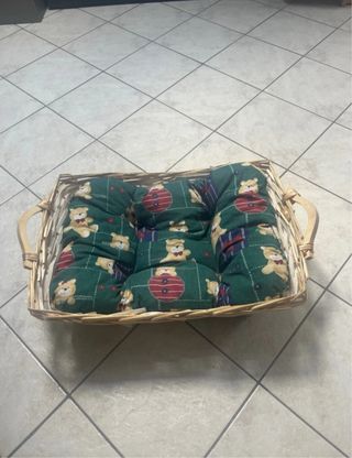 Cesto cuccia per gatti in vimini