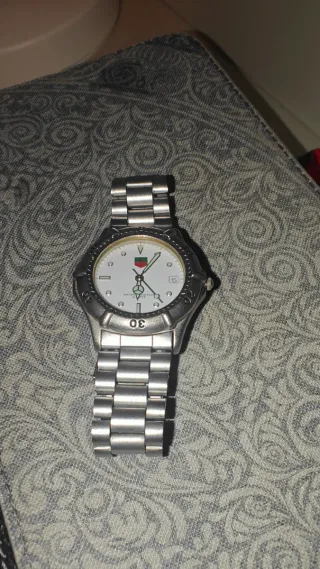 TAG Heuer Reloj de Pulsera Plata y Blanco