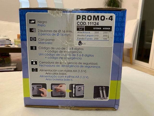 Caja Fuerte BTV Negra y Plateada