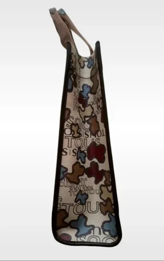 Bolso Tote Tous Maxi Cuero y Lona Ositos