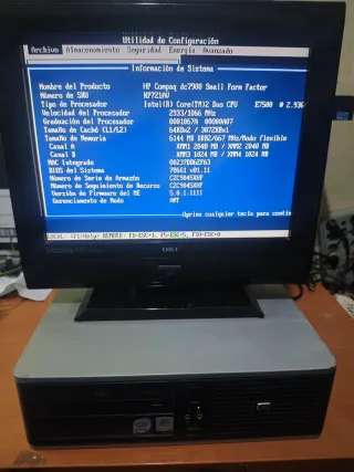 Antiguo Ordenador HP Compaq Plata/Negro