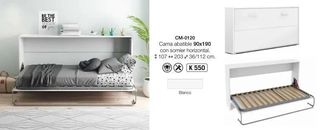CAMA ABATIBLE HORIZONTAL 90×190 TUCO