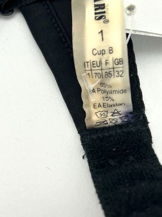 Reggiseno push-up nero Tg 1B