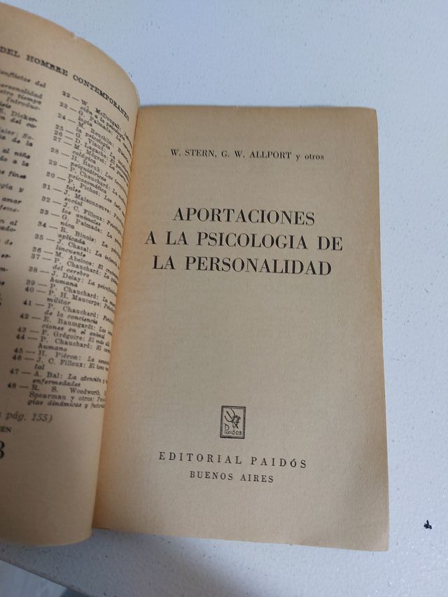 Aportaciones a la Psicología de la Personalidad