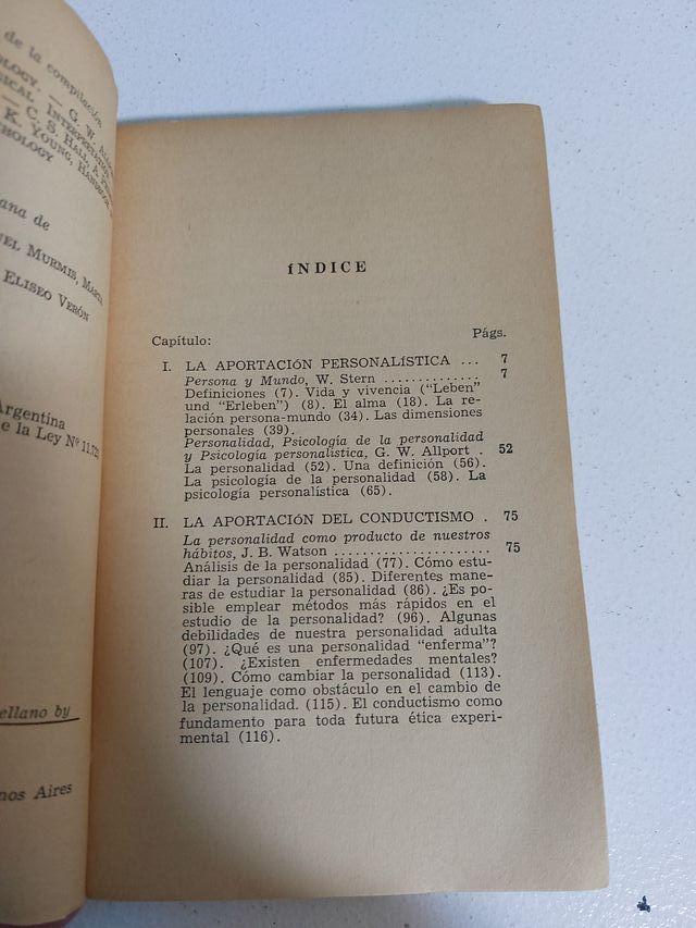 Aportaciones a la Psicología de la Personalidad