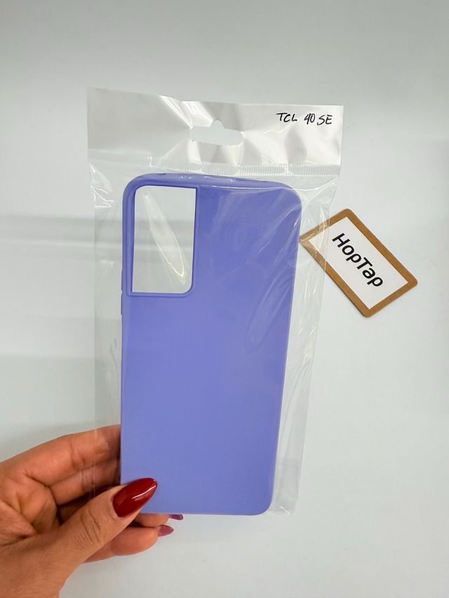 Custodia in silicone lillà per TCL 40 SE