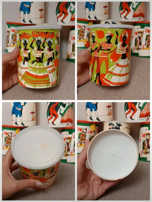 Set 6 Barattoli Vintage anni 70 Collezione