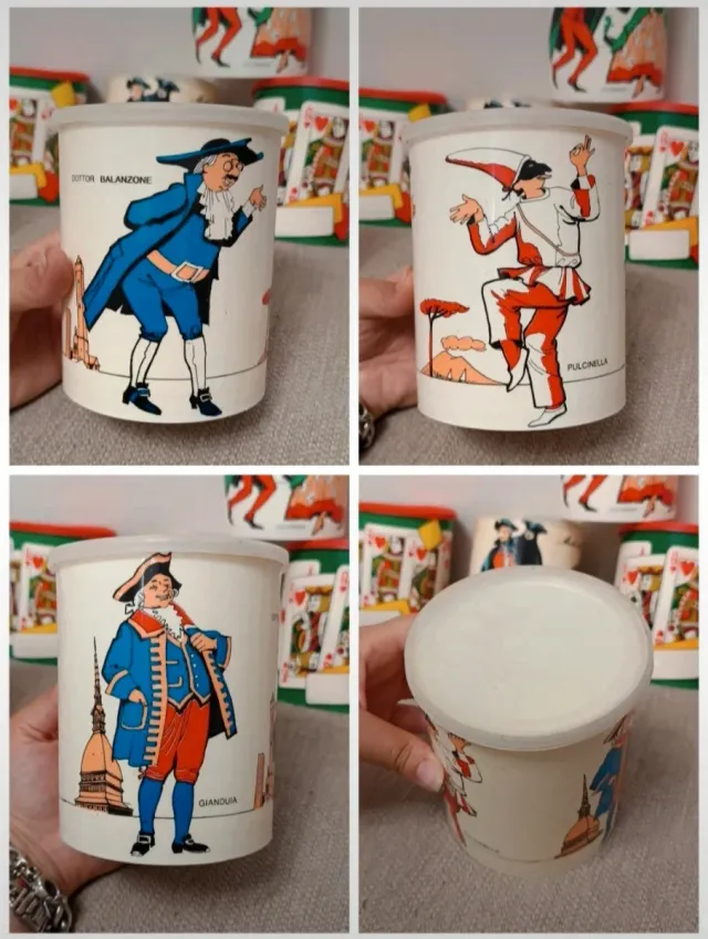 Set 6 Barattoli Vintage anni 70 Collezione