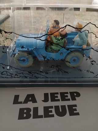 Coche Tintín 1/24 La Jeep Azul