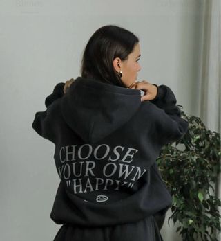 Sudadera oversize unisex negra talla S