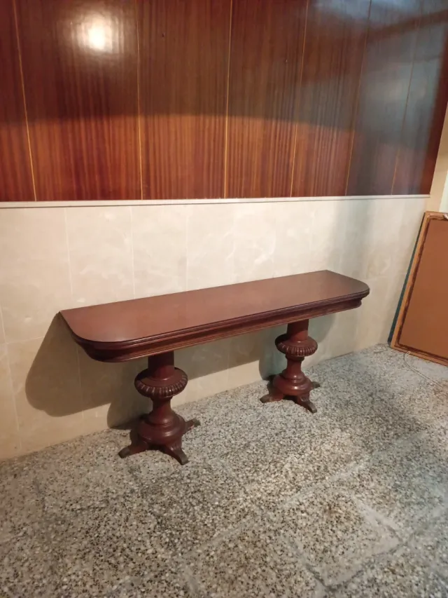 Mesa de comedor plegable de madera