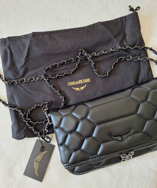 Bolso Zadig & Voltaire Rock negro acolchado