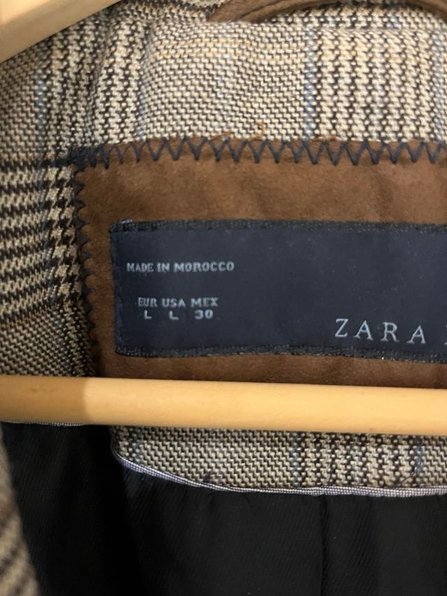 Americana Zara entallada cuadros mujer