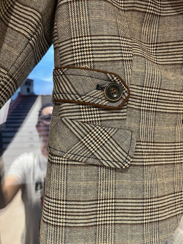 Americana Zara entallada cuadros mujer