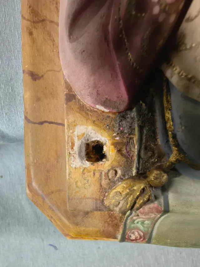 Antiguo Sagrado Corazón. Ojos Cristal